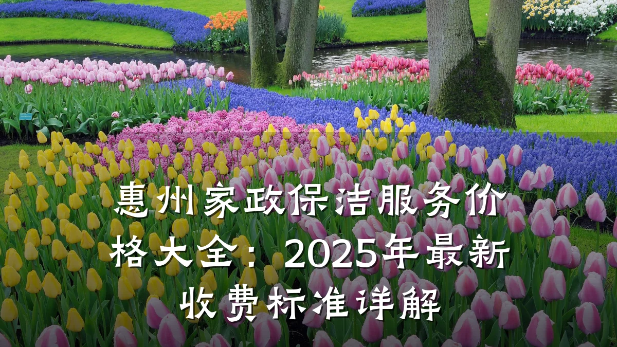 惠州家政保洁服务价格大全:2025年最新收费标准详解