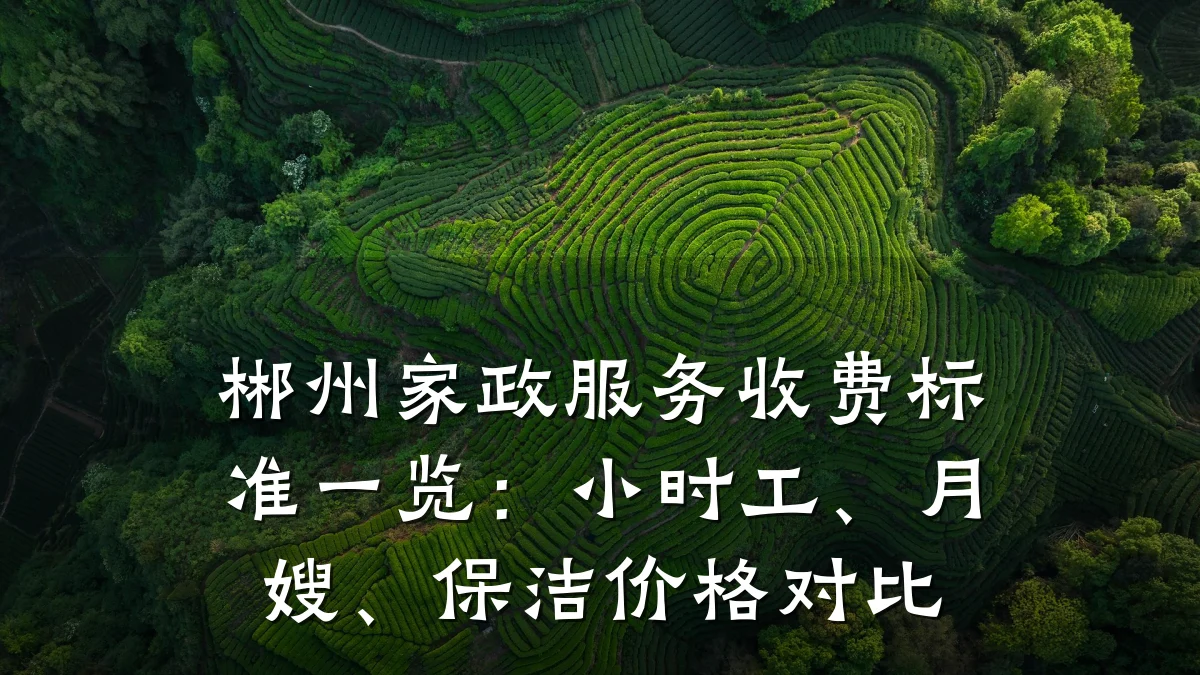 郴州家政服务收费标准一览：小时工、月嫂、保洁价格对比