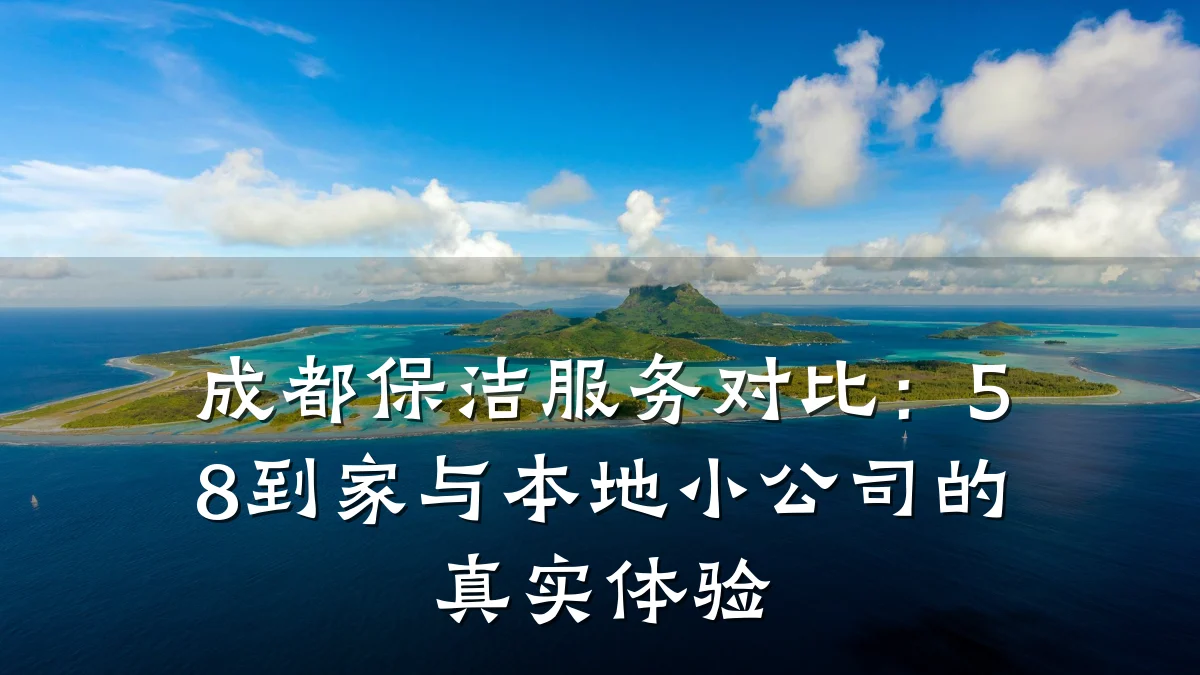 成都保洁服务对比：58到家与本地小公司的真实体验