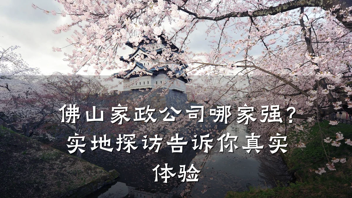 佛山家政公司哪家强？实地探访告诉你真实体验
