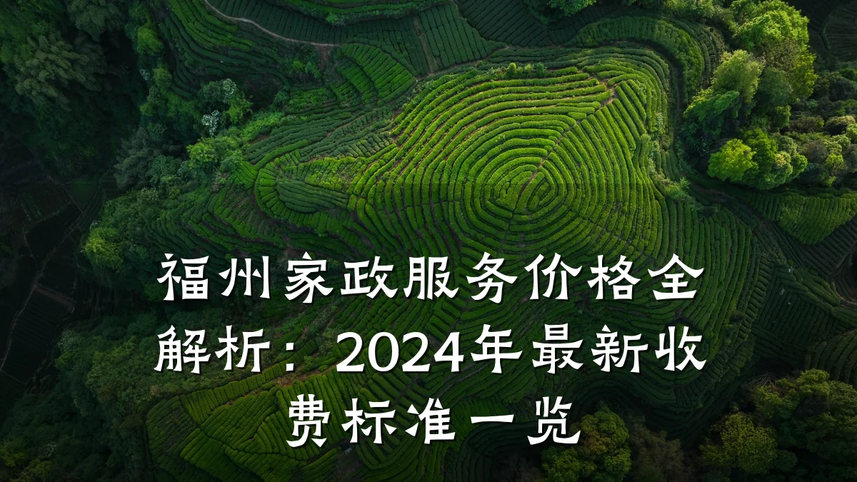 福州家政服务价格全解析：2024年最新收费标准一览