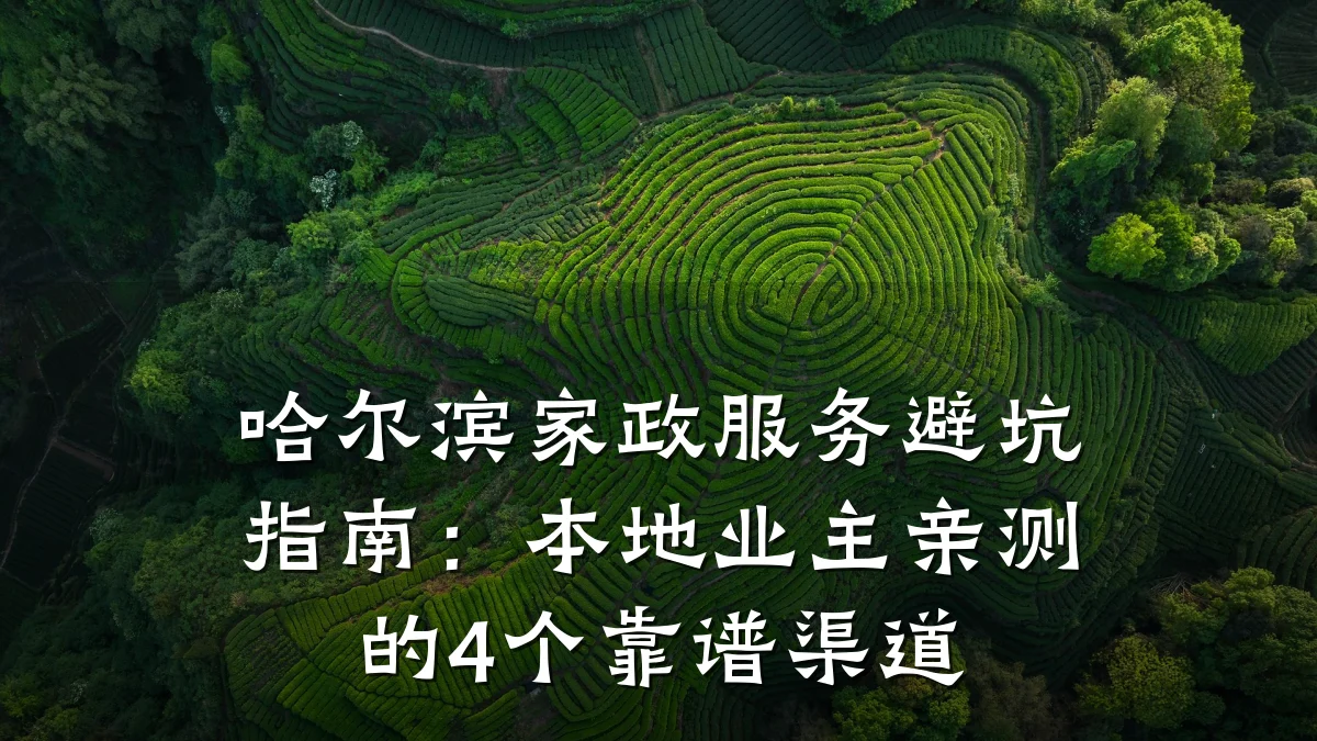 哈尔滨家政服务避坑指南：本地业主亲测的4个靠谱渠道