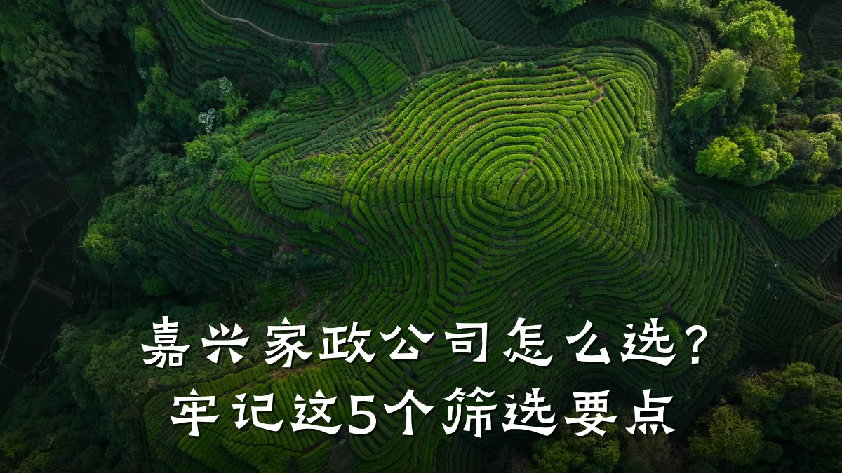 嘉兴家政公司怎么选？牢记这5个筛选要点