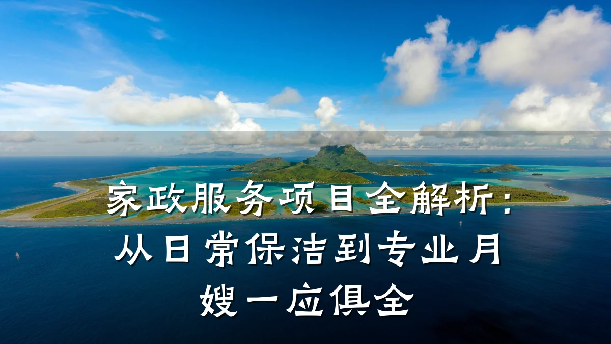 家政服务项目全解析：从日常保洁到专业月嫂一应俱全