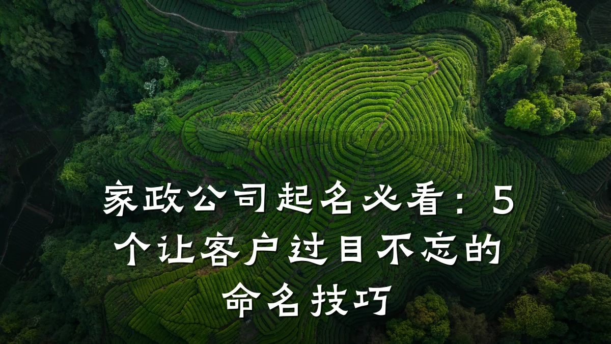家政公司起名必看：5个让客户过目不忘的命名技巧