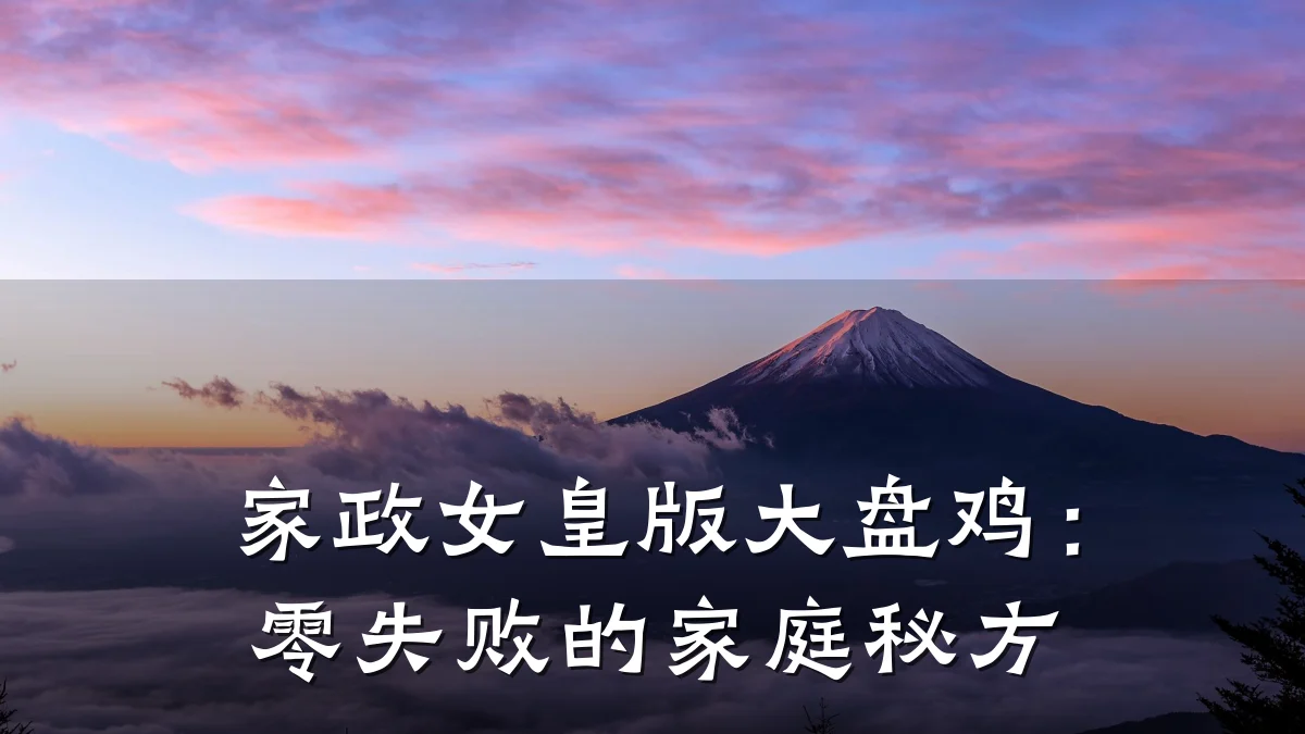 家政女皇版大盘鸡:零失败的家庭秘方