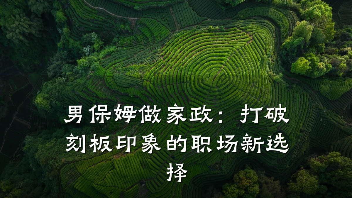 男保姆做家政：打破刻板印象的职场新选择