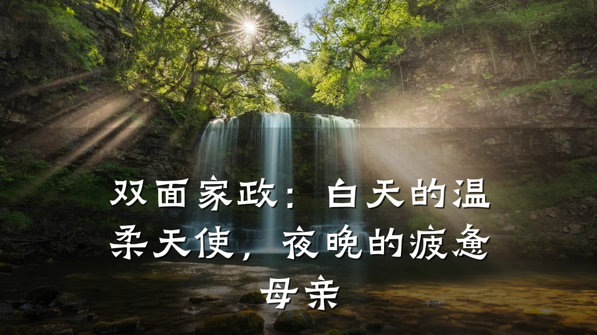 双面家政：白天的温柔天使，夜晚的疲惫母亲