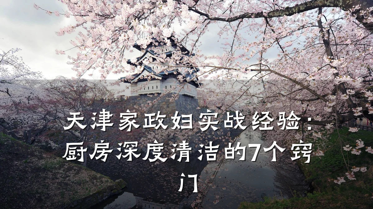 天津家政妇实战经验：厨房深度清洁的7个窍门