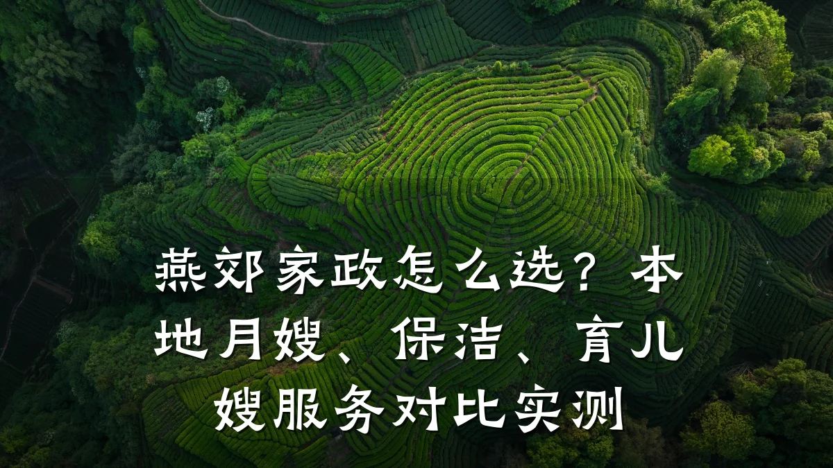 燕郊家政怎么选？本地月嫂、保洁、育儿嫂服务对比实测