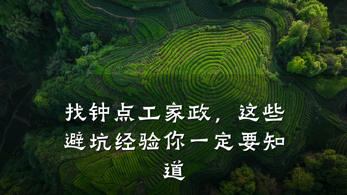 找钟点工家政，这些避坑经验你一定要知道