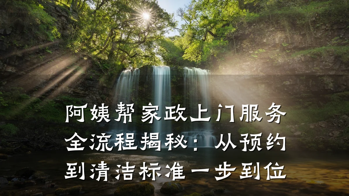 阿姨帮家政上门服务全流程揭秘：从预约到清洁标准一步到位