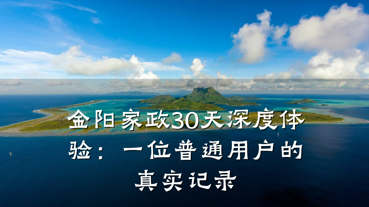 金阳家政30天深度体验：一位普通用户的真实记录