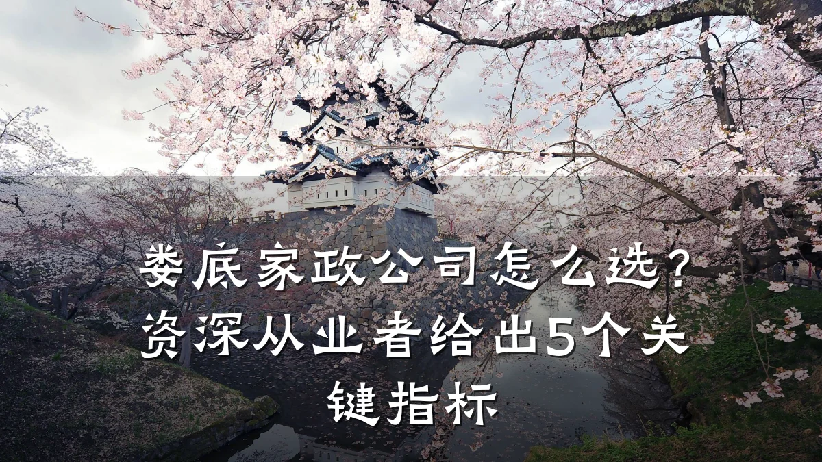 娄底家政公司怎么选？资深从业者给出5个关键指标