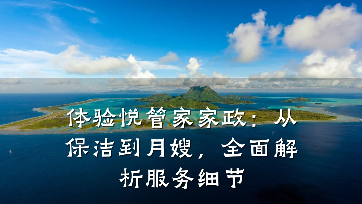 体验悦管家家政：从保洁到月嫂，全面解析服务细节