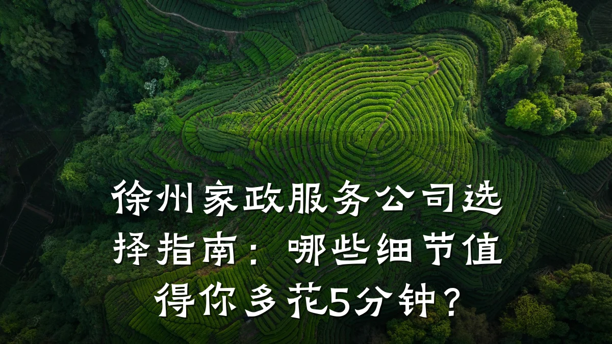 徐州家政服务公司选择指南：哪些细节值得你多花5分钟？