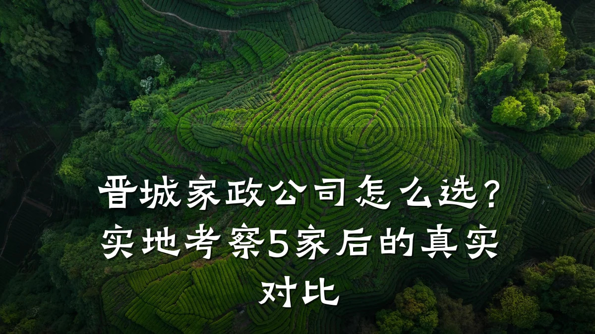 晋城家政公司怎么选?实地考察5家后的真实对比
