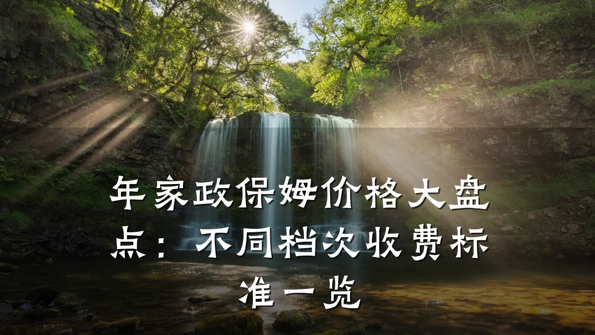 年家政保姆价格大盘点:不同档次收费标准一览