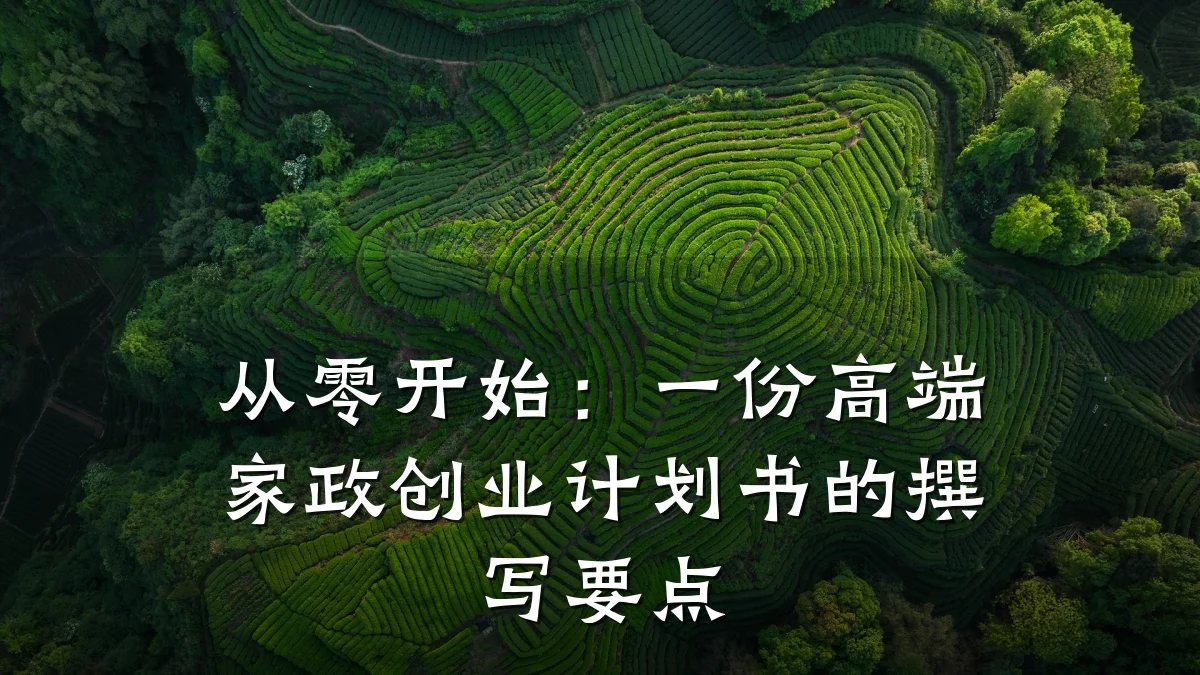 从零开始：一份高端家政创业计划书的撰写要点