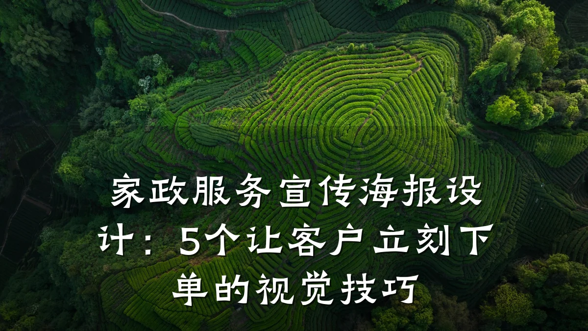 家政服务宣传海报设计：5个让客户立刻下单的视觉技巧