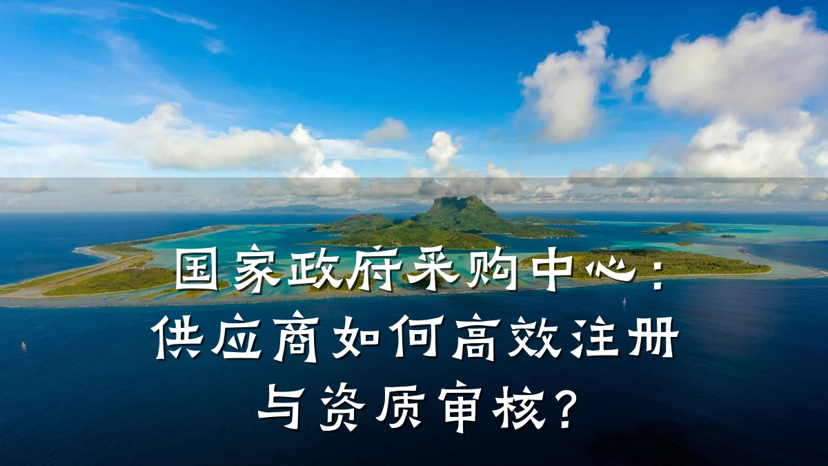 国家政府采购中心：供应商如何高效注册与资质审核？