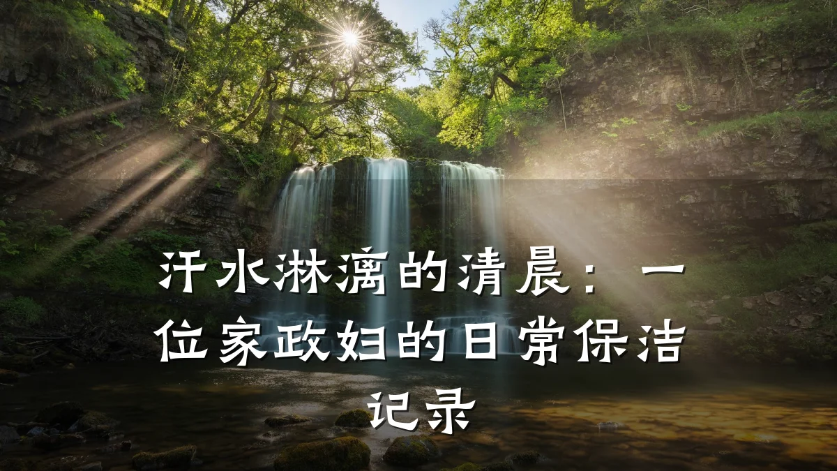 汗水淋漓的清晨：一位家政妇的日常保洁记录