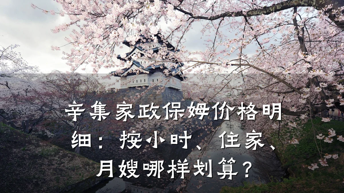 辛集家政保姆价格明细:按小时、住家、月嫂哪样划算?
