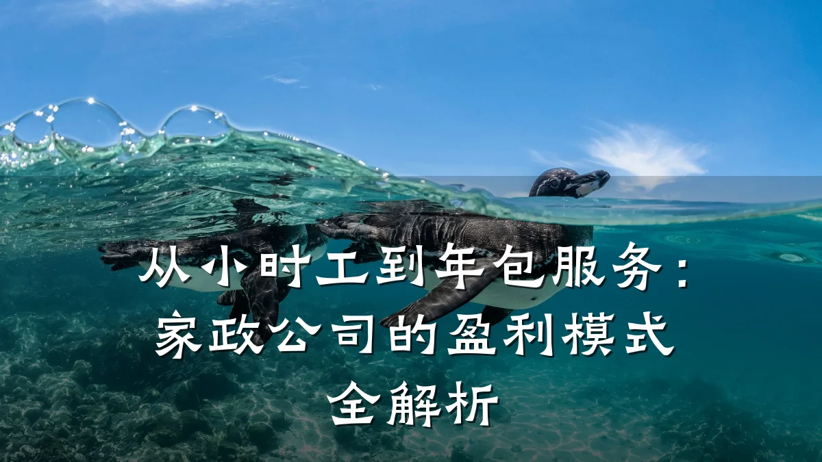 从小时工到年包服务：家政公司的盈利模式全解析