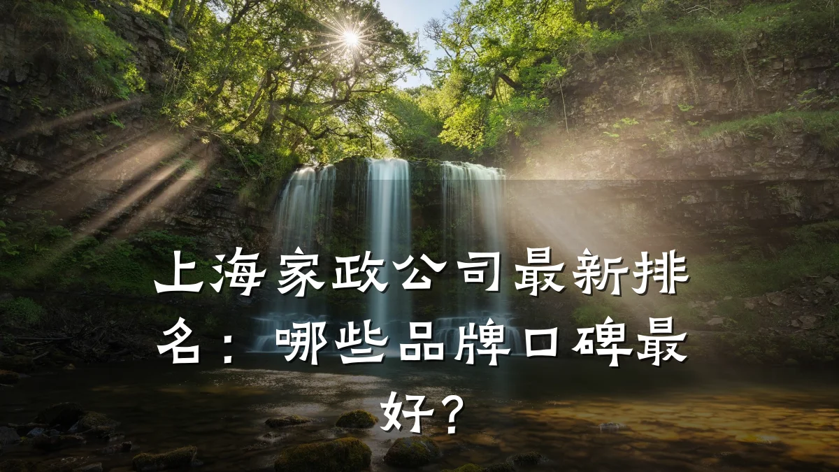 上海家政公司最新排名：哪些品牌口碑最好？