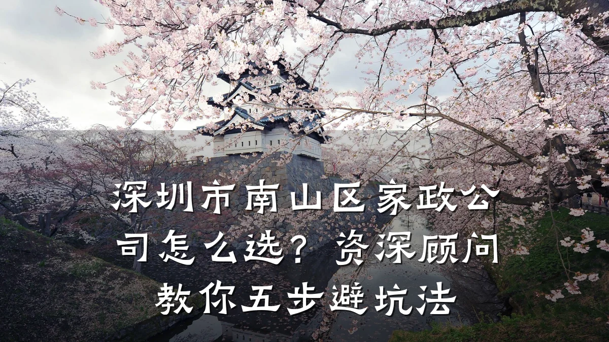 深圳市南山区家政公司怎么选？资深顾问教你五步避坑法