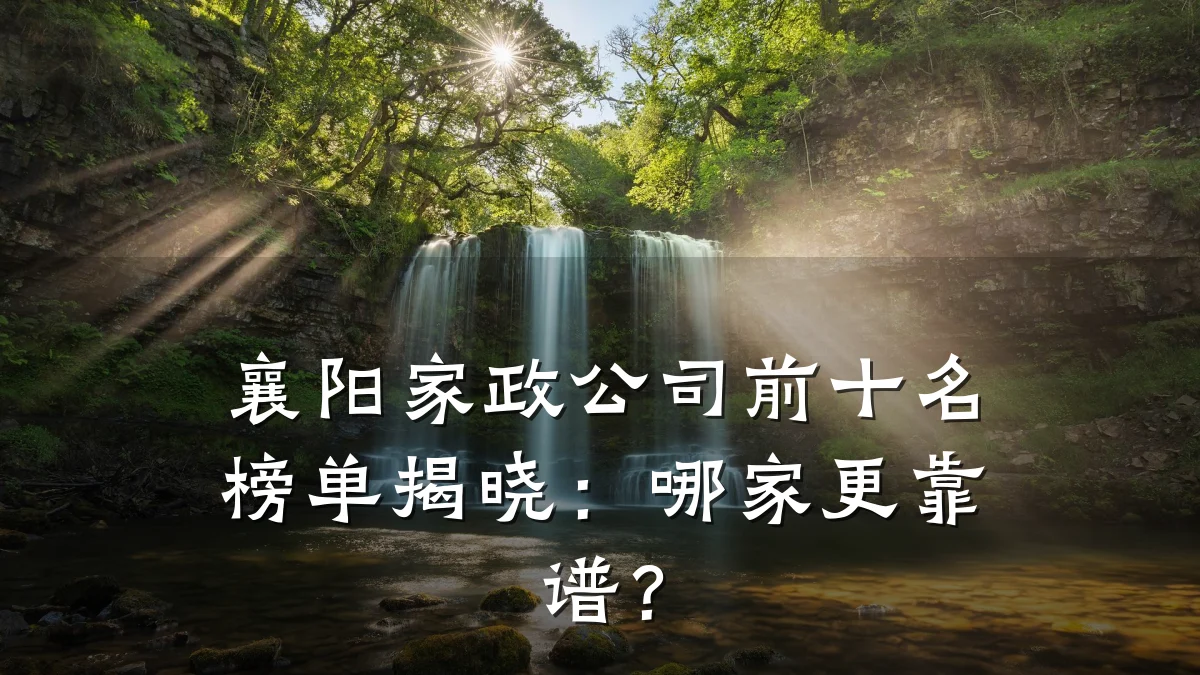 襄阳家政公司前十名榜单揭晓:哪家更靠谱?
