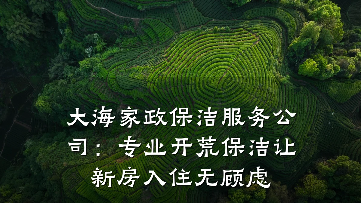 大海家政保洁服务公司：专业开荒保洁让新房入住无顾虑