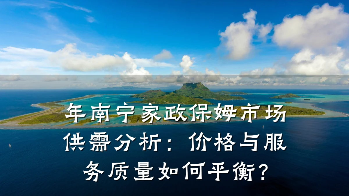 年南宁家政保姆市场供需分析：价格与服务质量如何平衡？