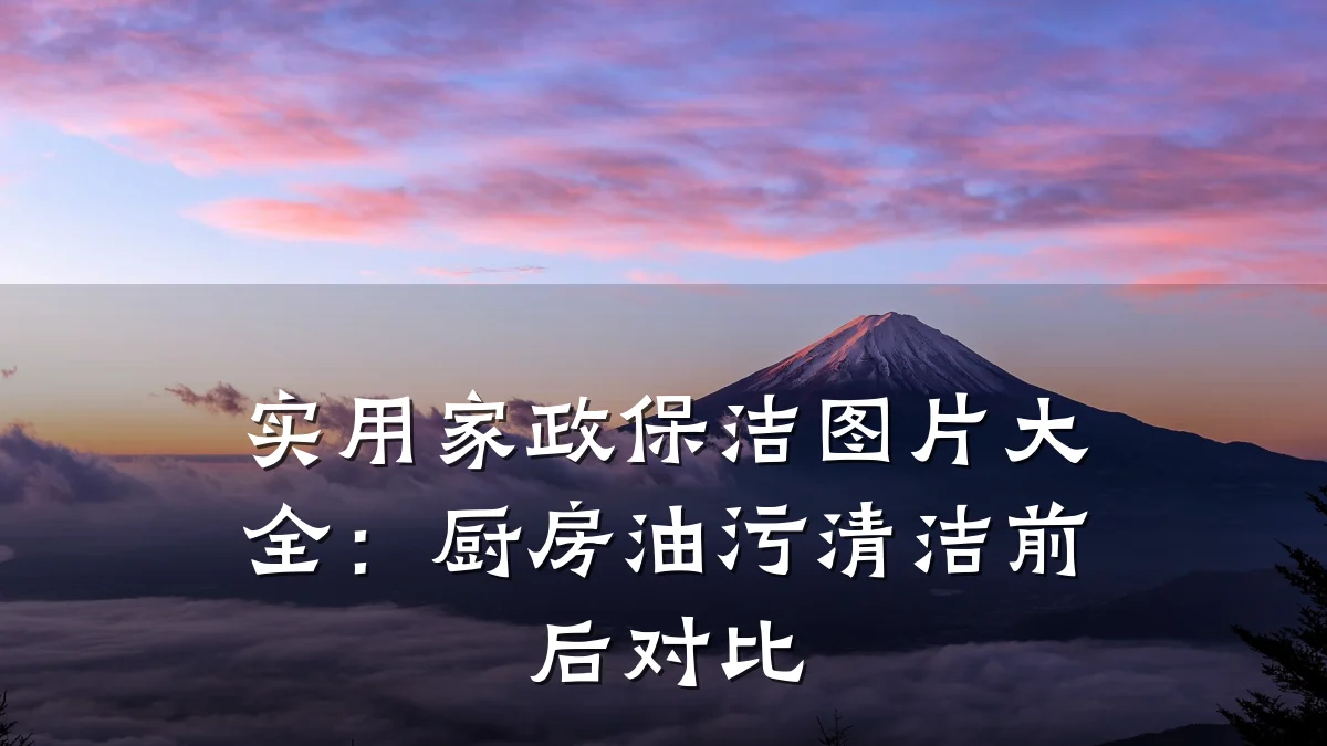 实用家政保洁图片大全:厨房油污清洁前后对比