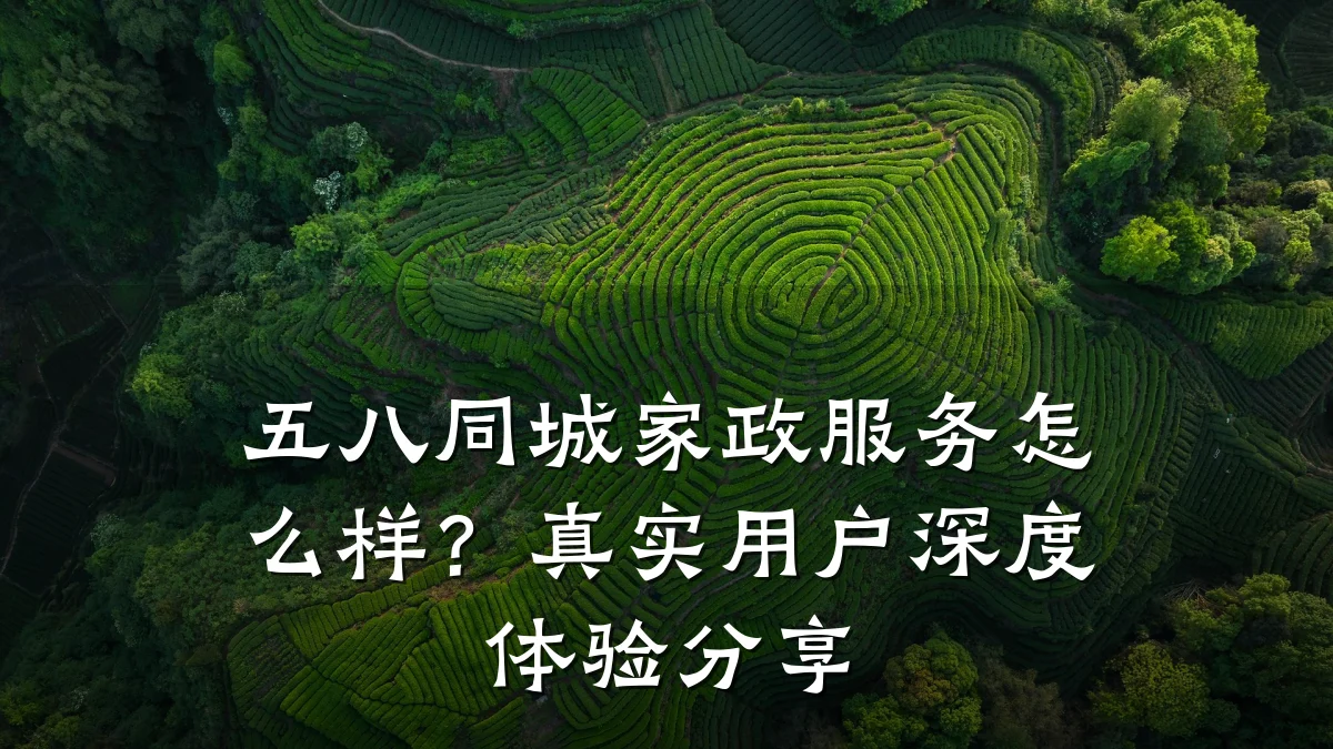 五八同城家政服务怎么样？真实用户深度体验分享