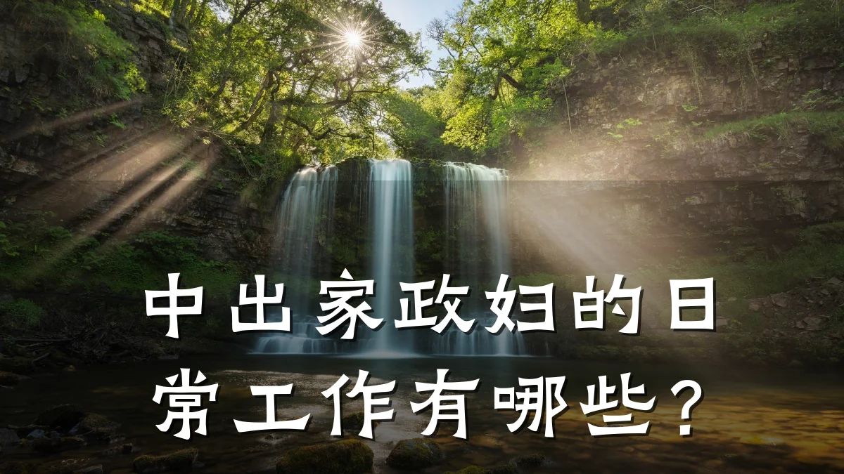 中出家政妇的日常工作有哪些？