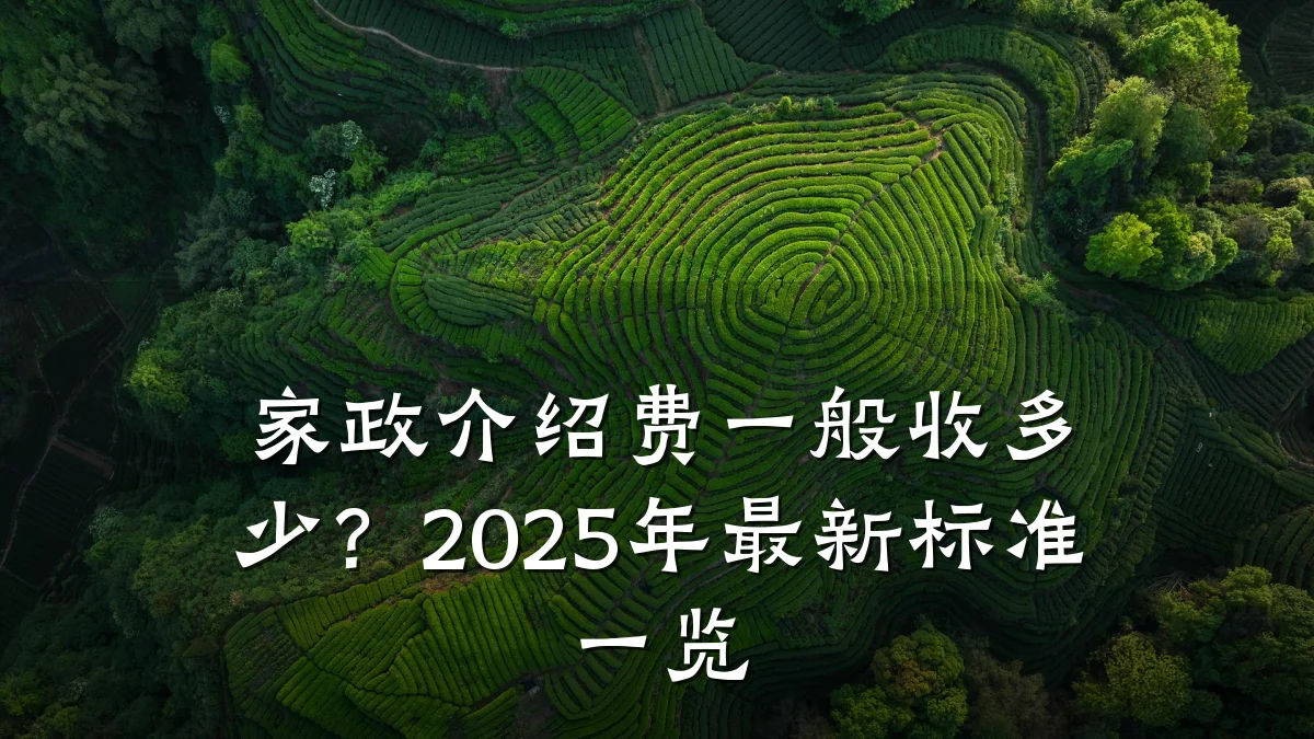 家政介绍费一般收多少？2025年最新标准一览