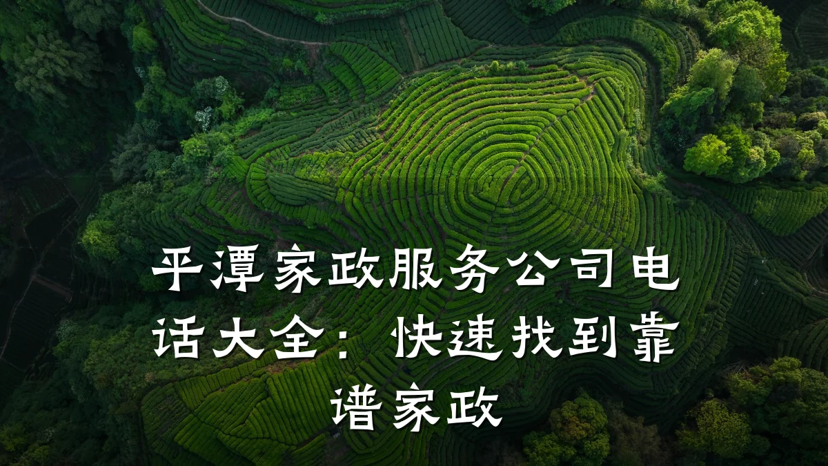 平潭家政服务公司电话大全：快速找到靠谱家政