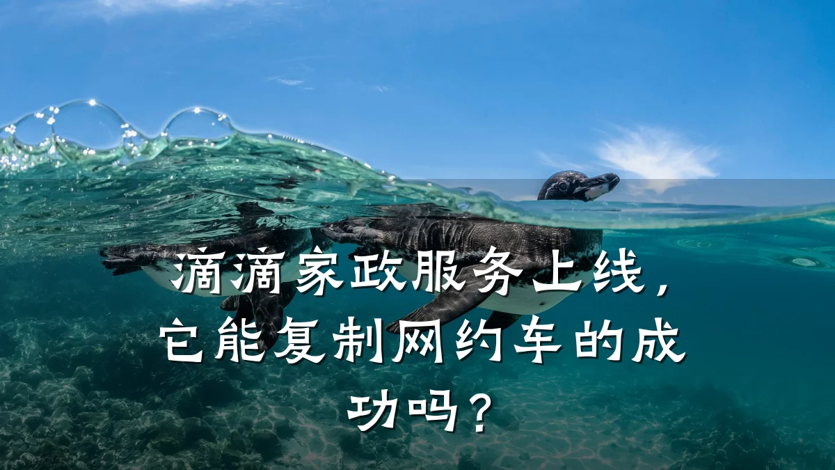 滴滴家政服务上线,它能复制网约车的成功吗?